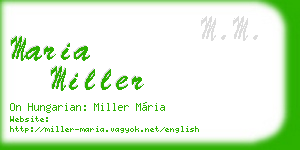 maria miller business card